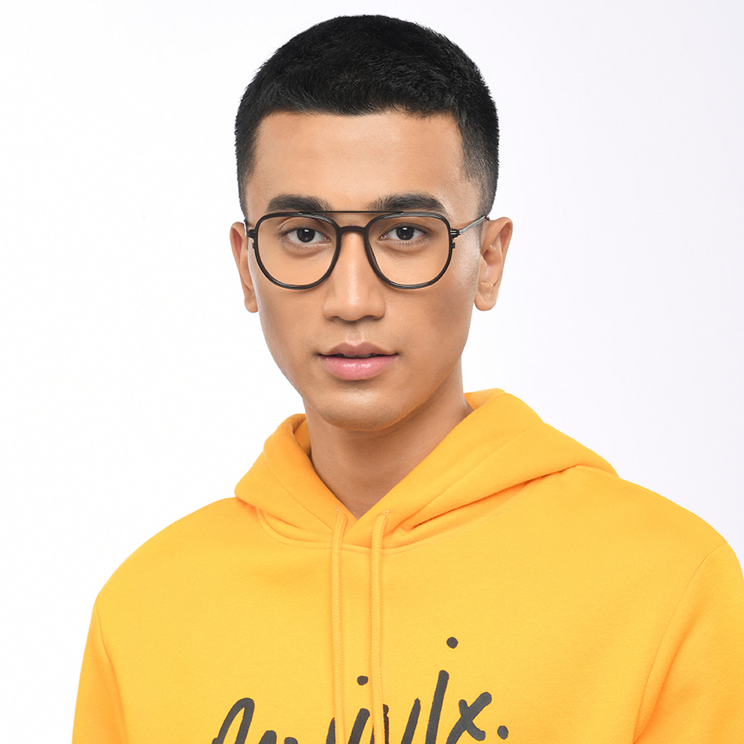 Lenskart Studio Online Dark Brown Full Rim Square right side