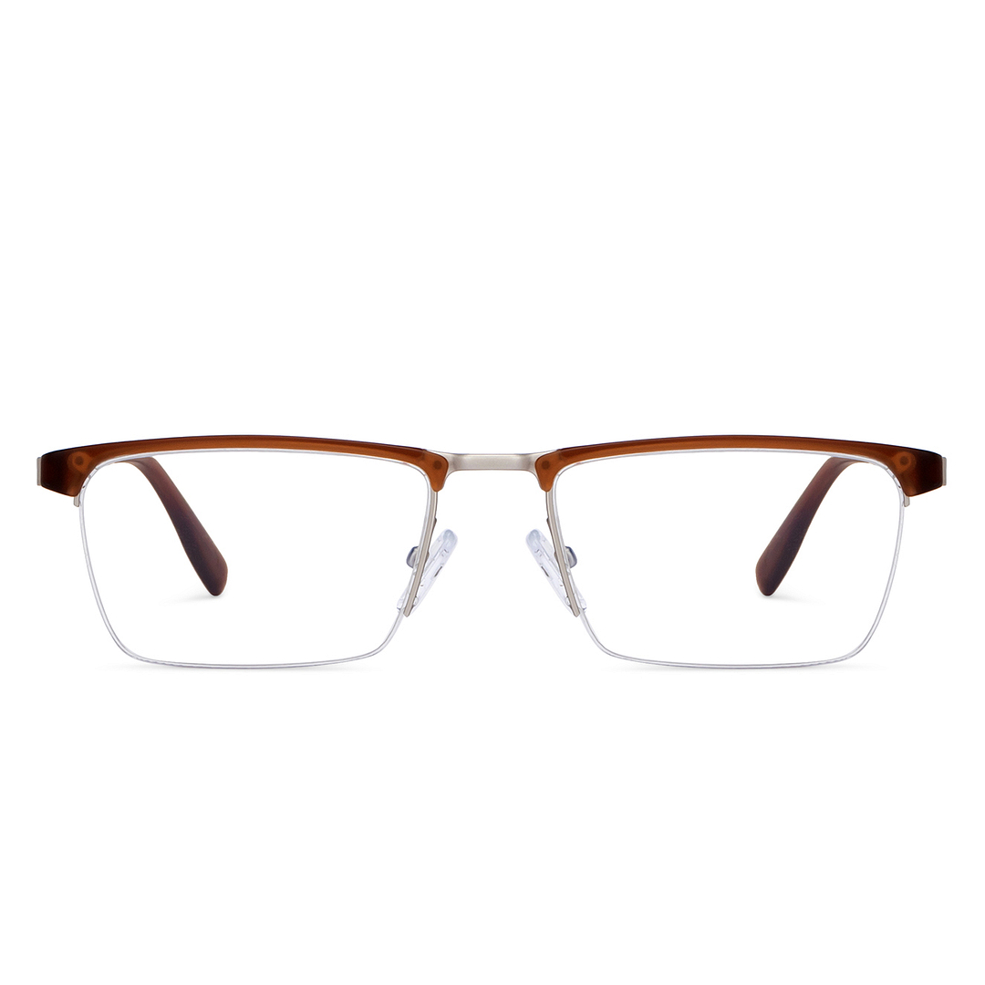 Lenskart Air Online Dark Brown Half Rim Rectangle left side