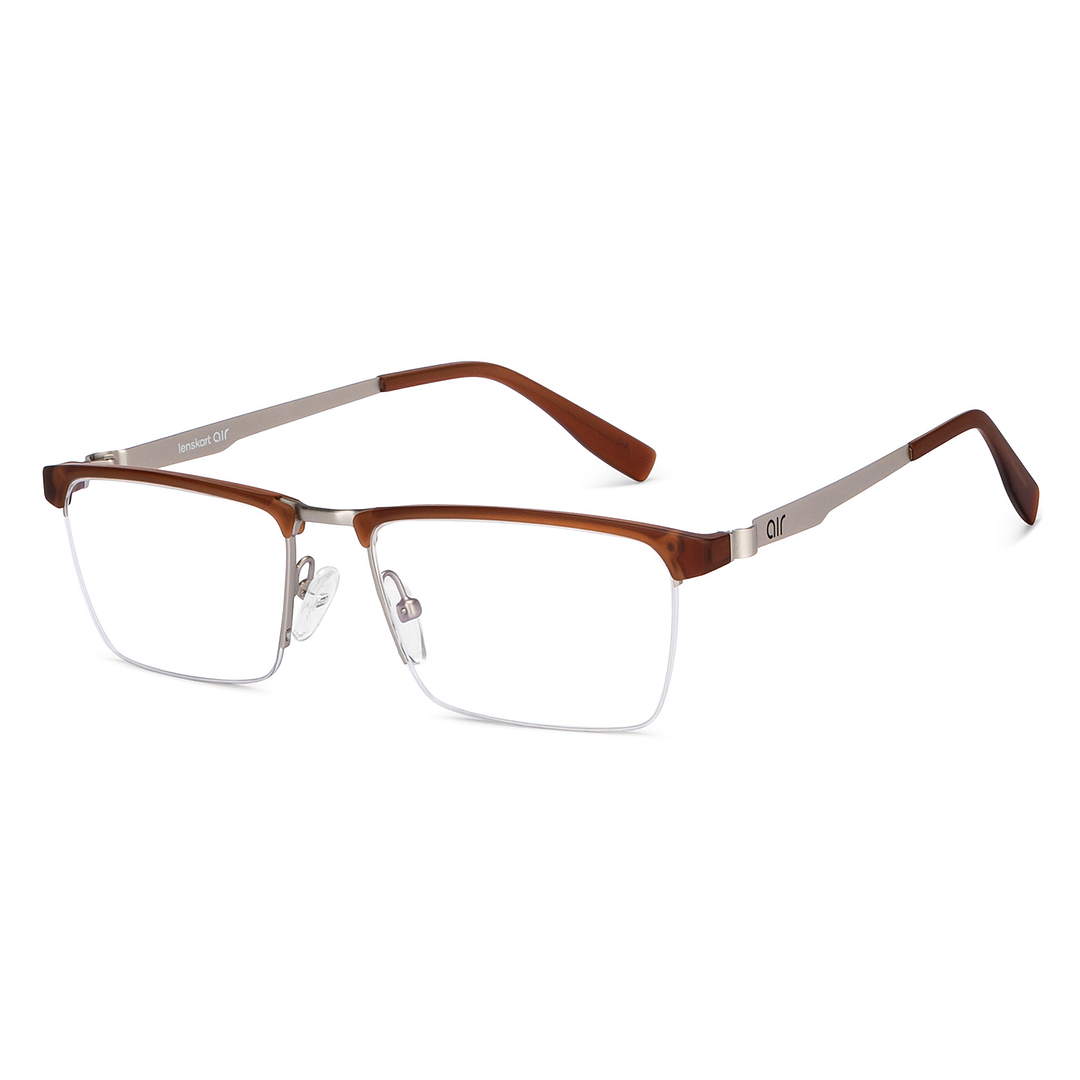 Lenskart Air Online Dark Brown Half Rim Rectangle right side
