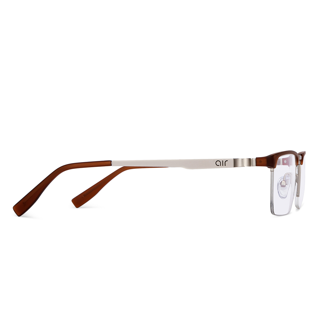 Lenskart Air Online Dark Brown Half Rim Rectangle left side