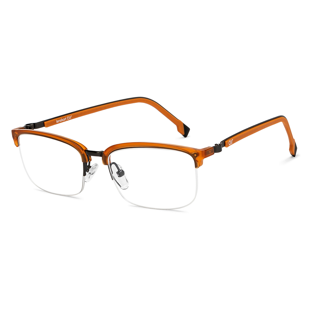 Lenskart Air Online Dark Brown Half Rim Rectangle right side
