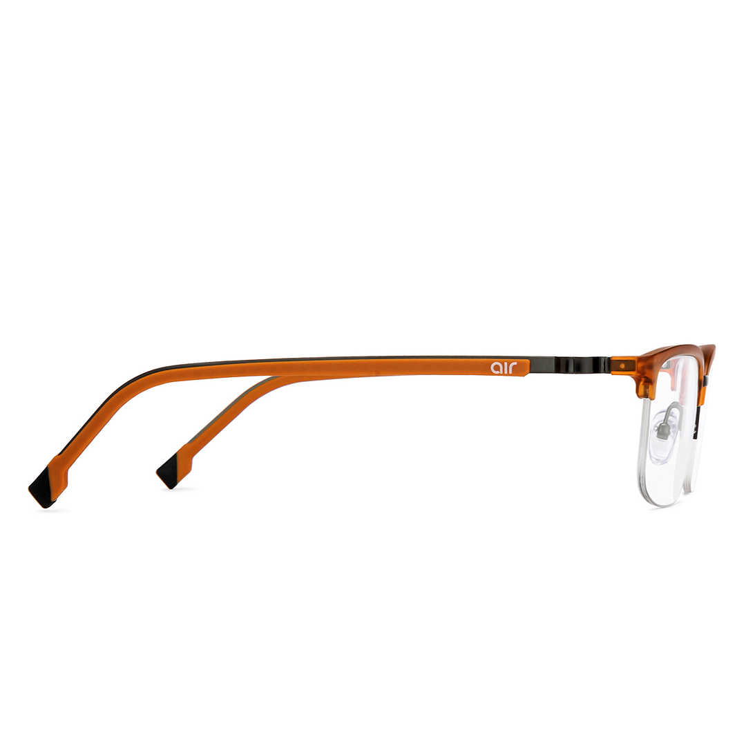 Lenskart Air Online Dark Brown Half Rim Rectangle left side