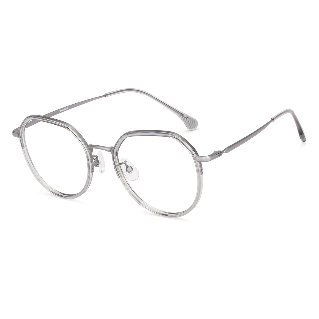 Lenskart Air Gunmetal Full Rim Round right side