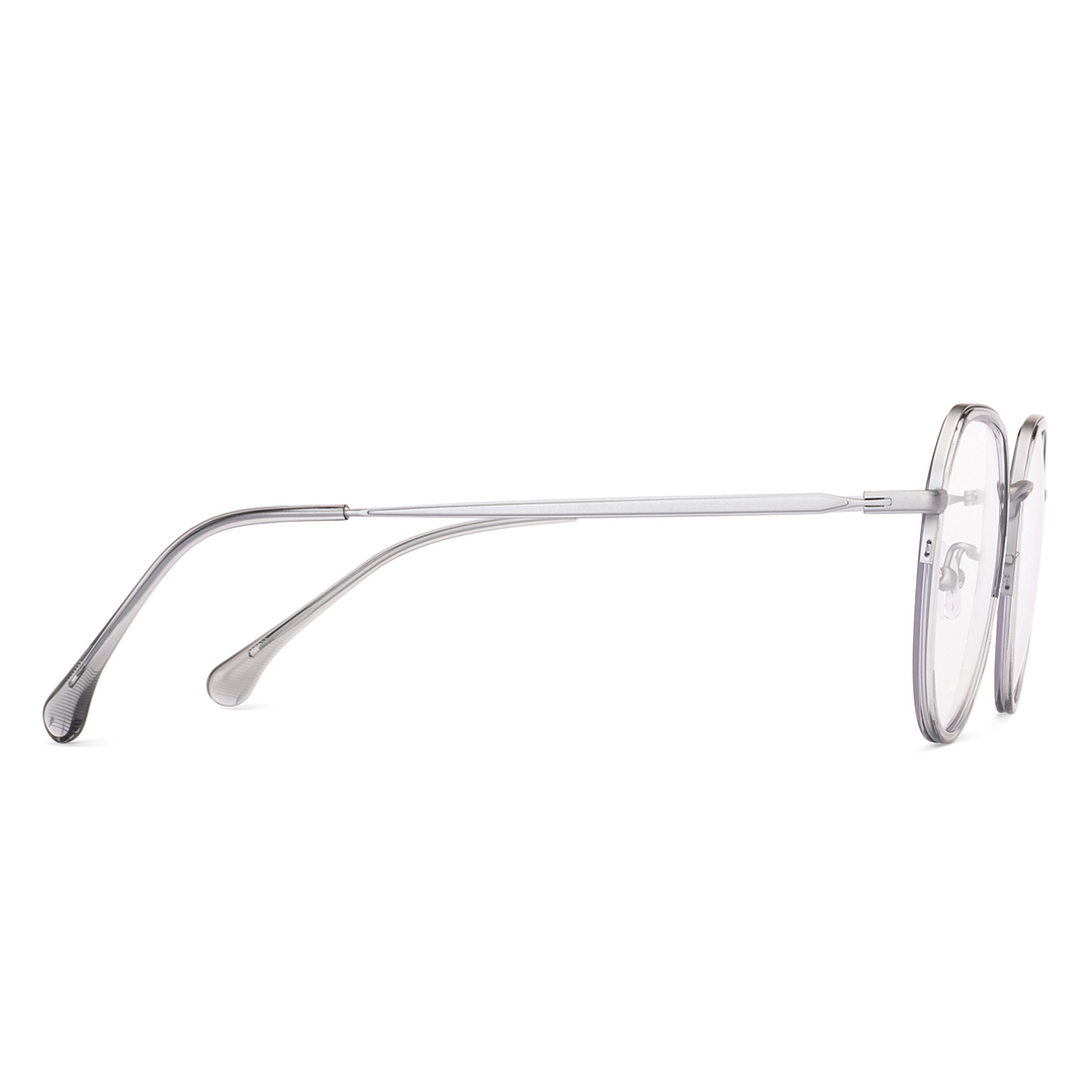 Lenskart Air Gunmetal Full Rim Round left side