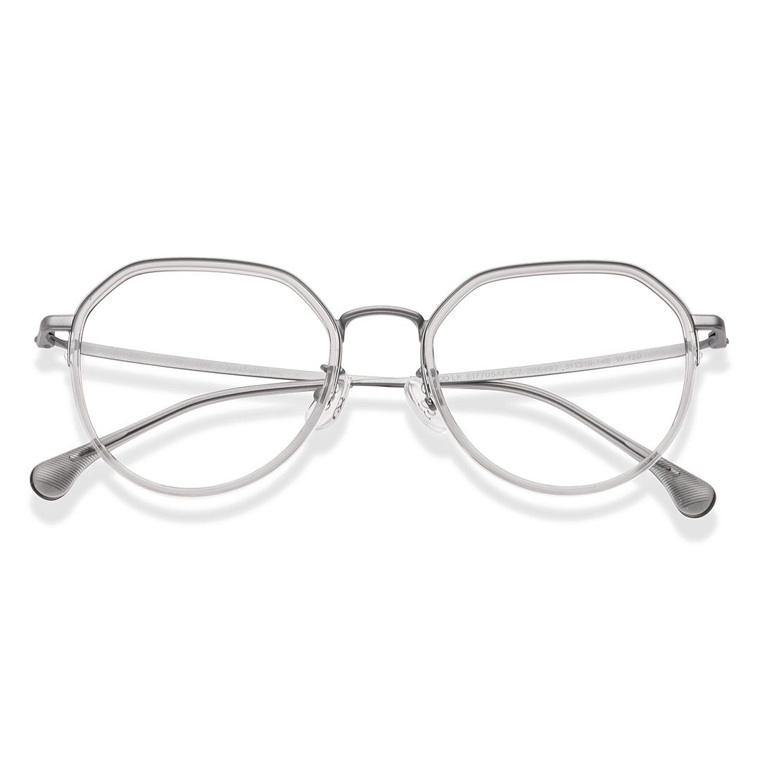 Lenskart Air Gunmetal Full Rim Round left side