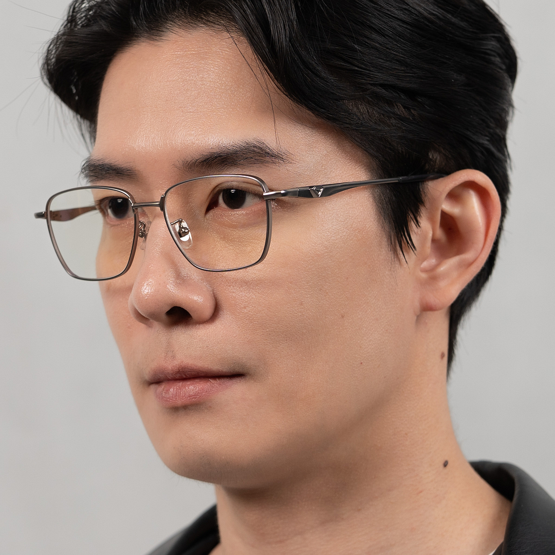 Lenskart STUDIO Gunmetal Full Rim Square right side