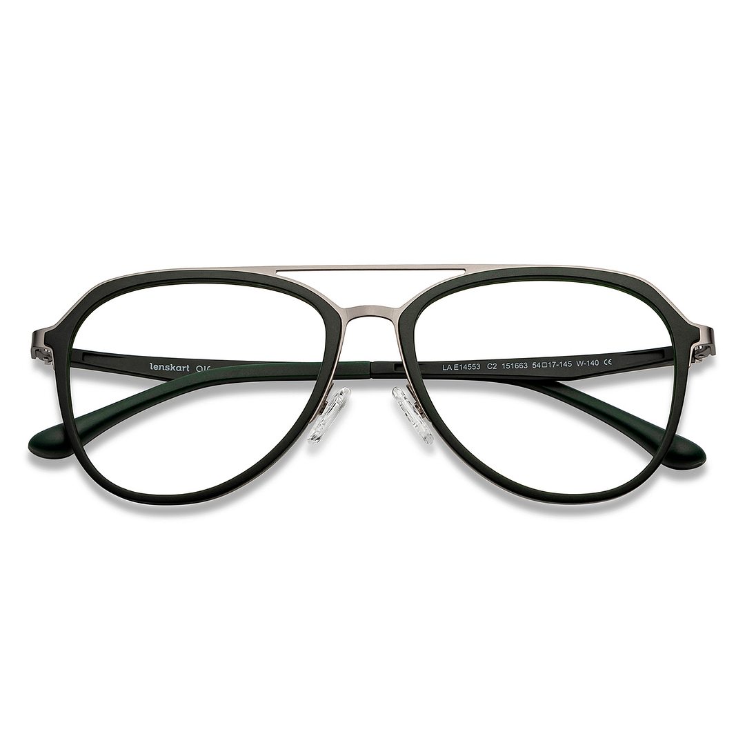 Lenskart Air Online Mid Gunmetal Full Rim Aviator left side