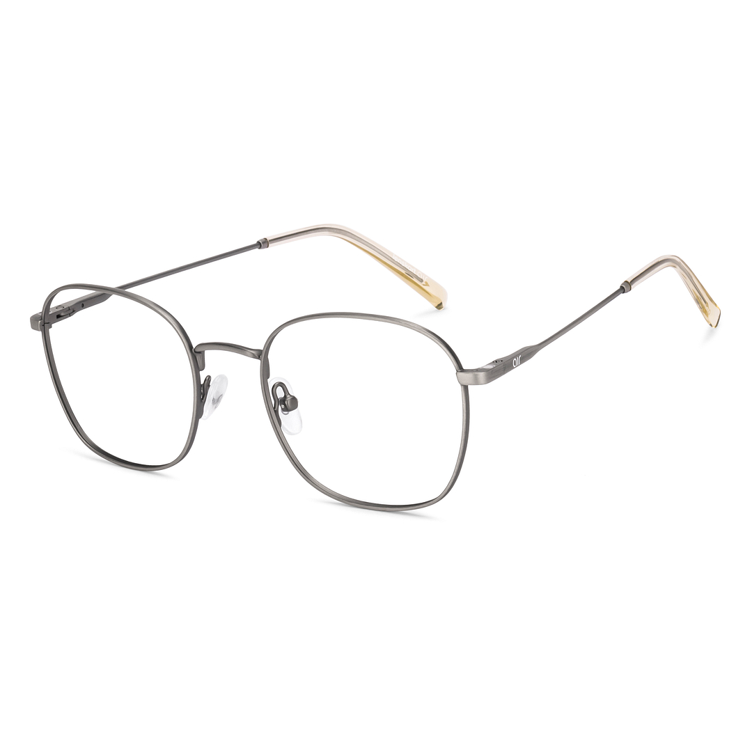 Lenskart Air Mid Gunmetal Full Rim Round left side