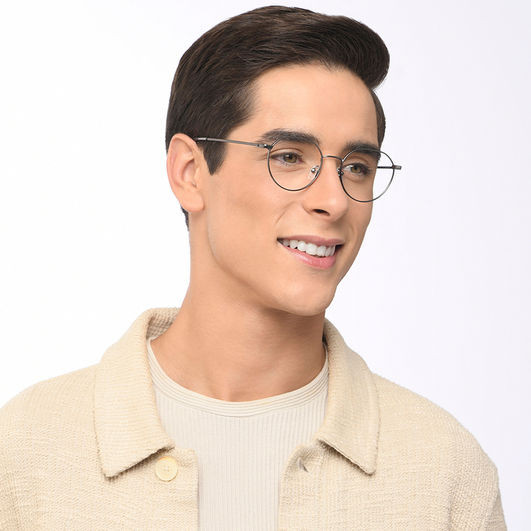 Lenskart Air Online Mid Gunmetal Full Rim Square left side