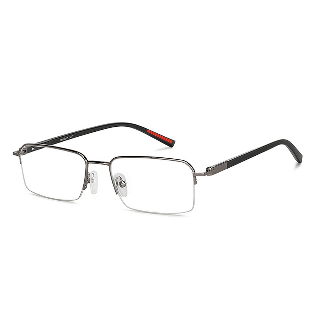 Lenskart Air Online Mid Gunmetal Half Rim Rectangle left side