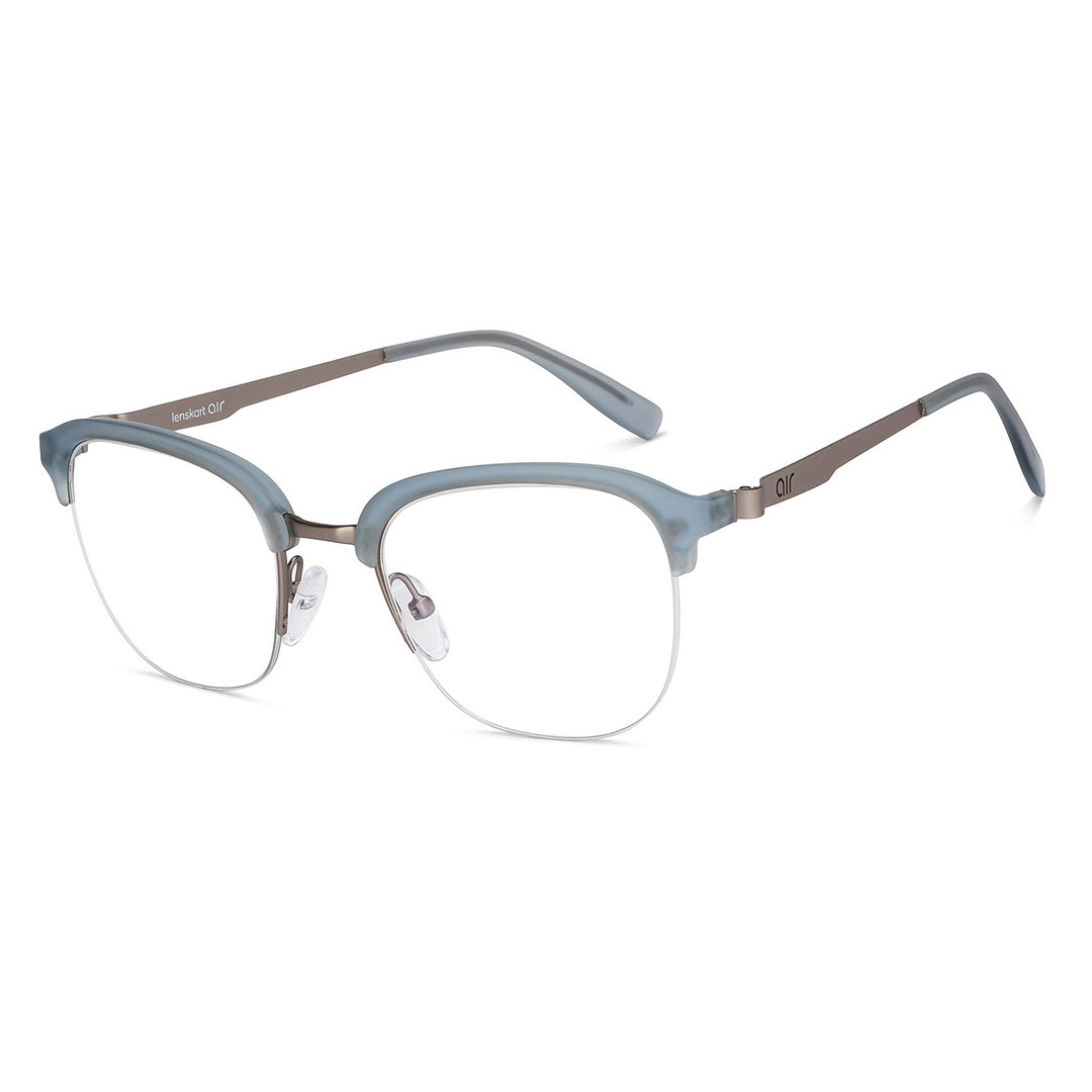 Lenskart Air Online Mid Gunmetal Half Rim Square right side