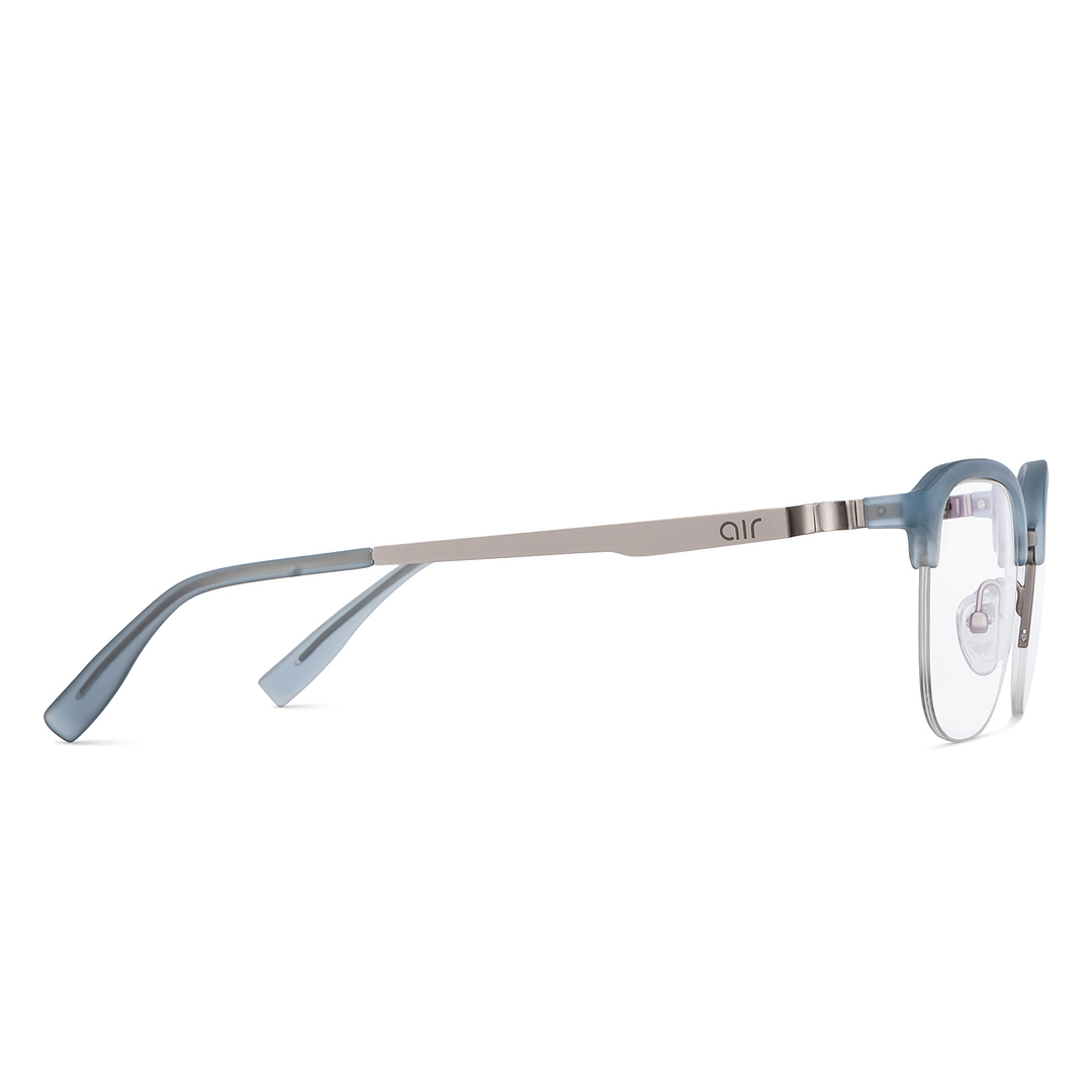 Lenskart Air Online Mid Gunmetal Half Rim Square left side