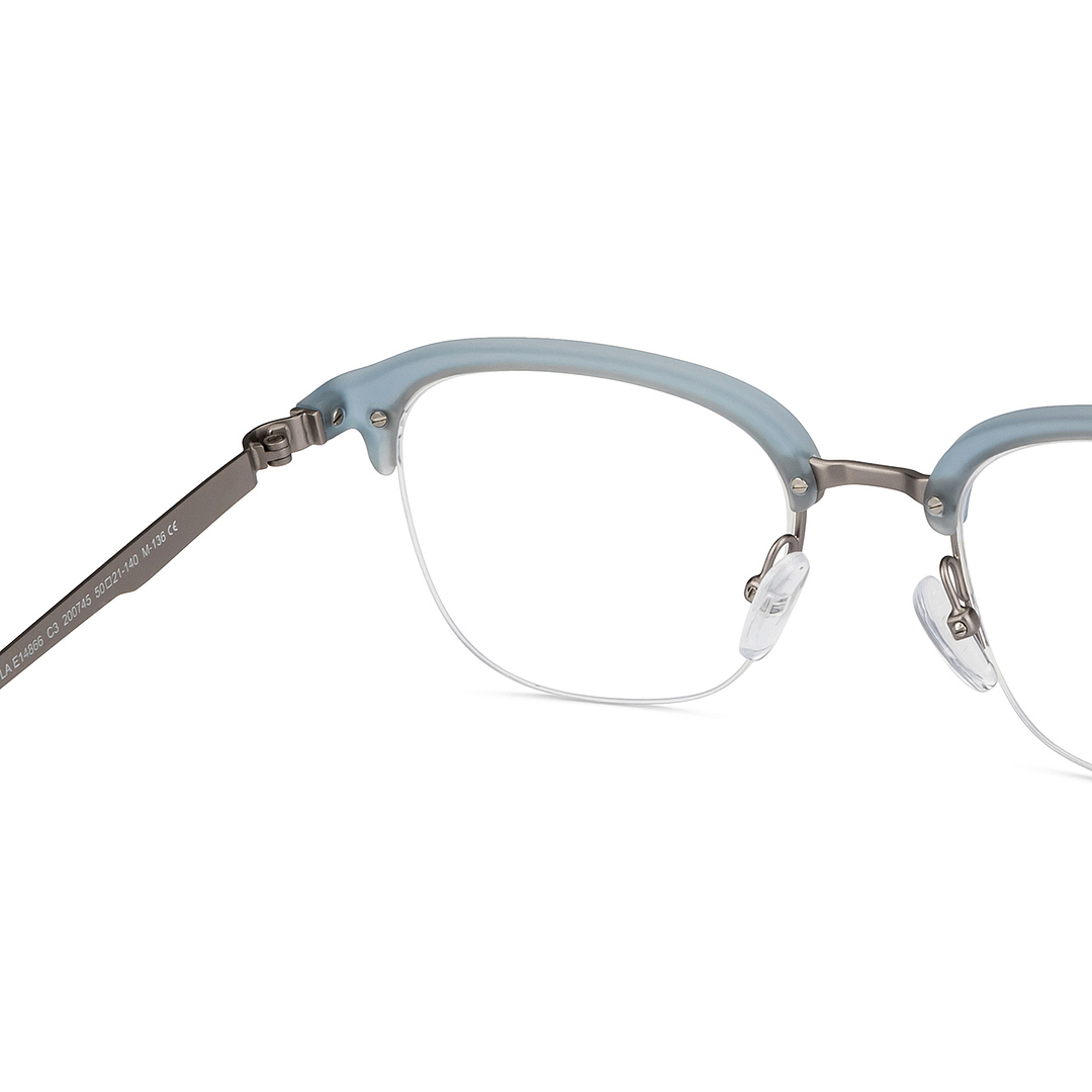 Lenskart Air Online Mid Gunmetal Half Rim Square right side