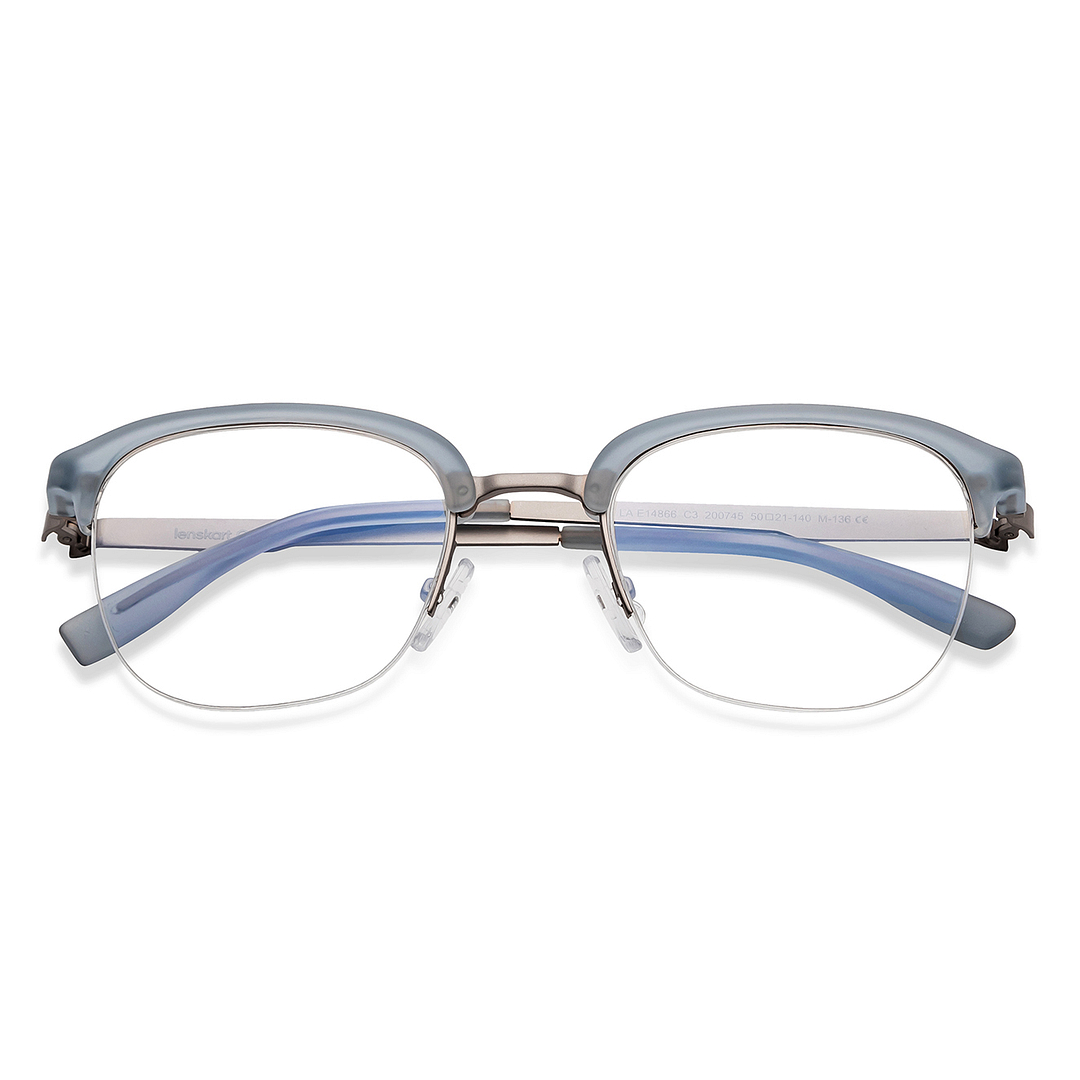 Lenskart Air Online Mid Gunmetal Half Rim Square left side