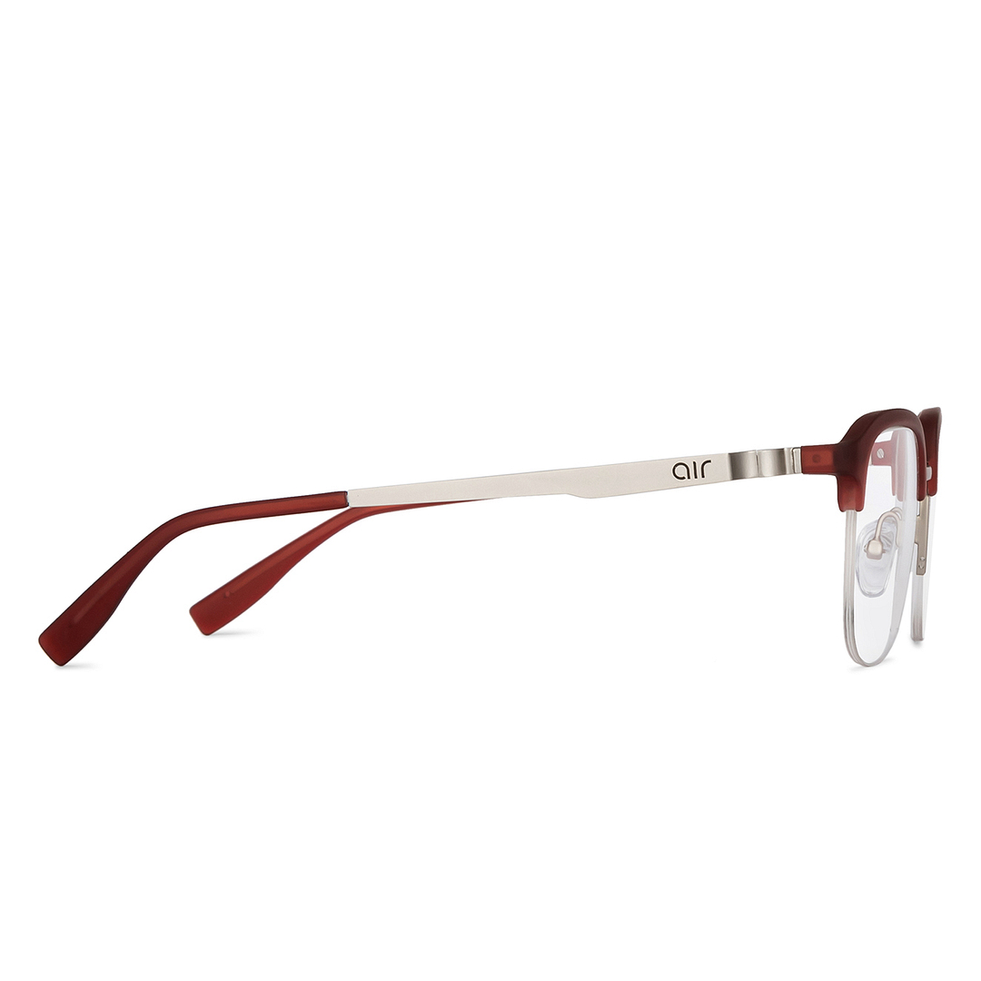 Lenskart Air Online Mid Gunmetal Half Rim Square left side