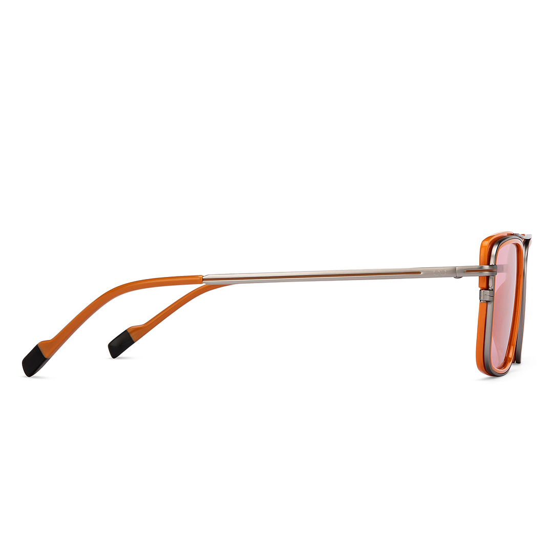 Lenskart Studio Online Gunmetal Full Rim Rectangle left side