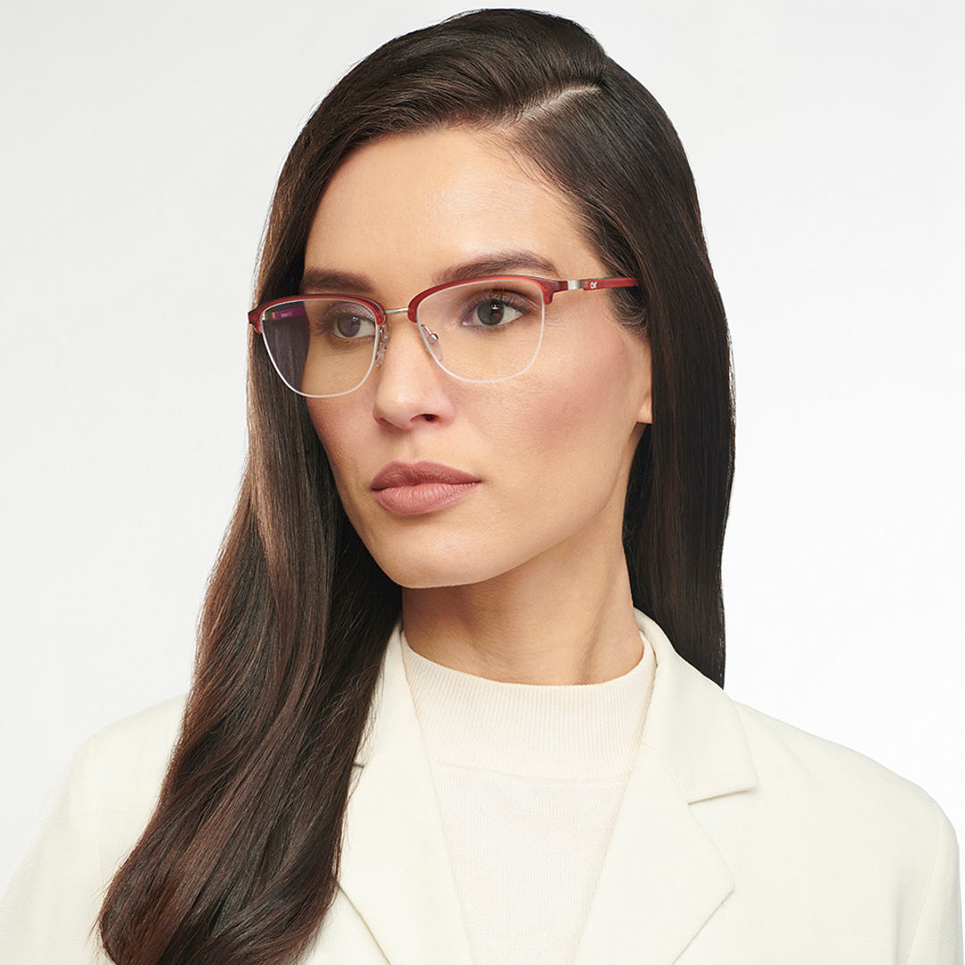 Lenskart Air Online Mid Gunmetal Half Rim Square right side