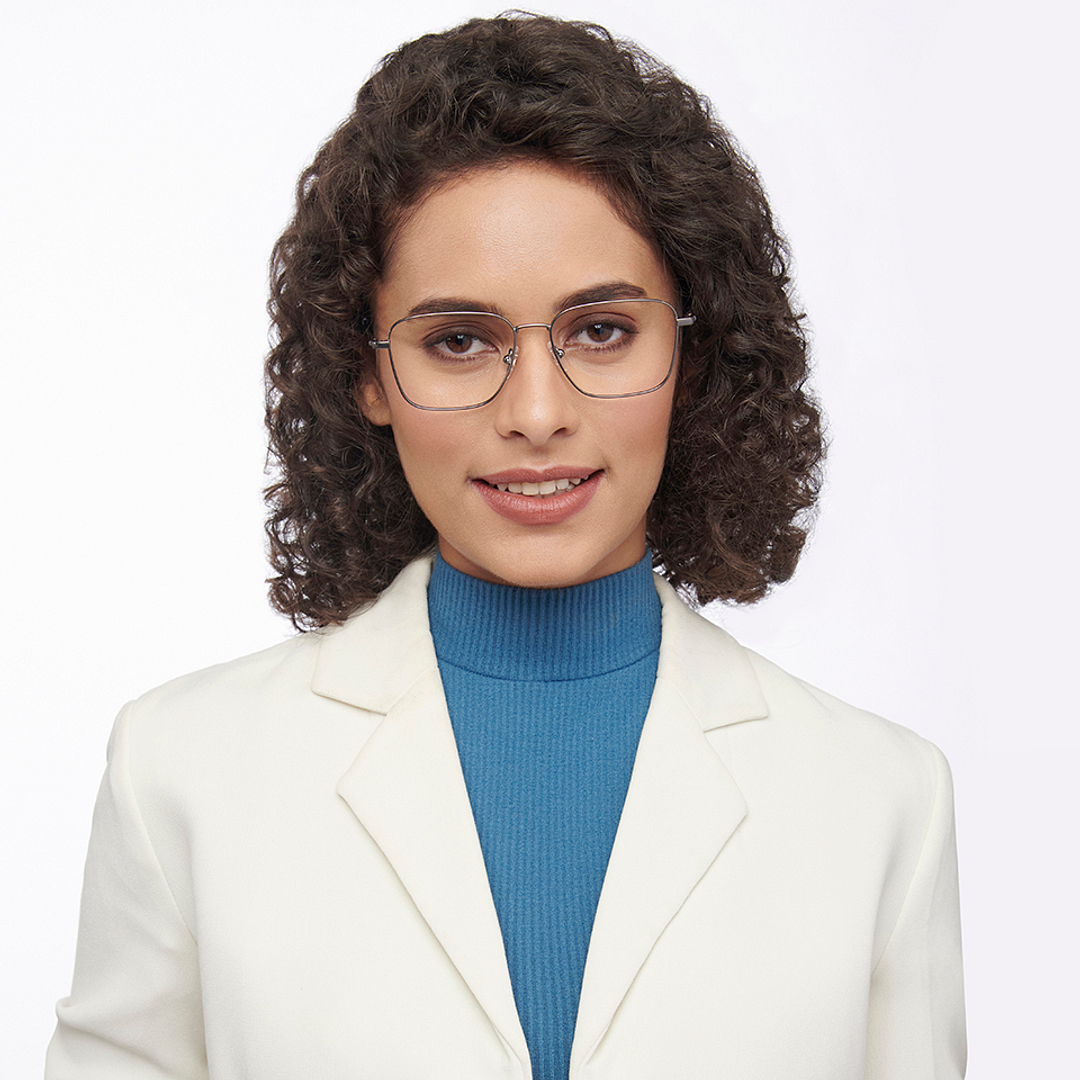 Lenskart Air Online Light Gunmetal Full Rim Round right side