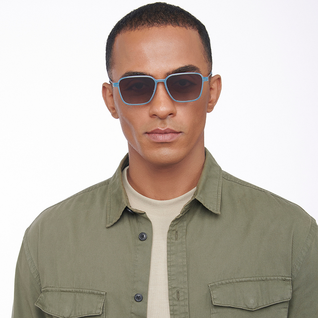 Lenskart Air Online Light Gunmetal Full Rim Round left side