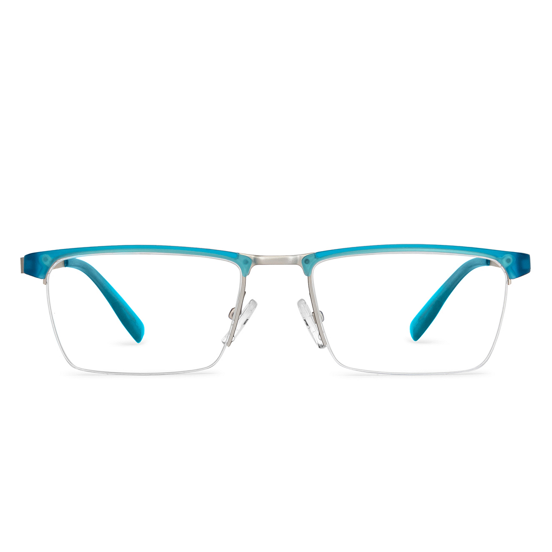 Lenskart Air Online Light Gunmetal Half Rim Rectangle left side