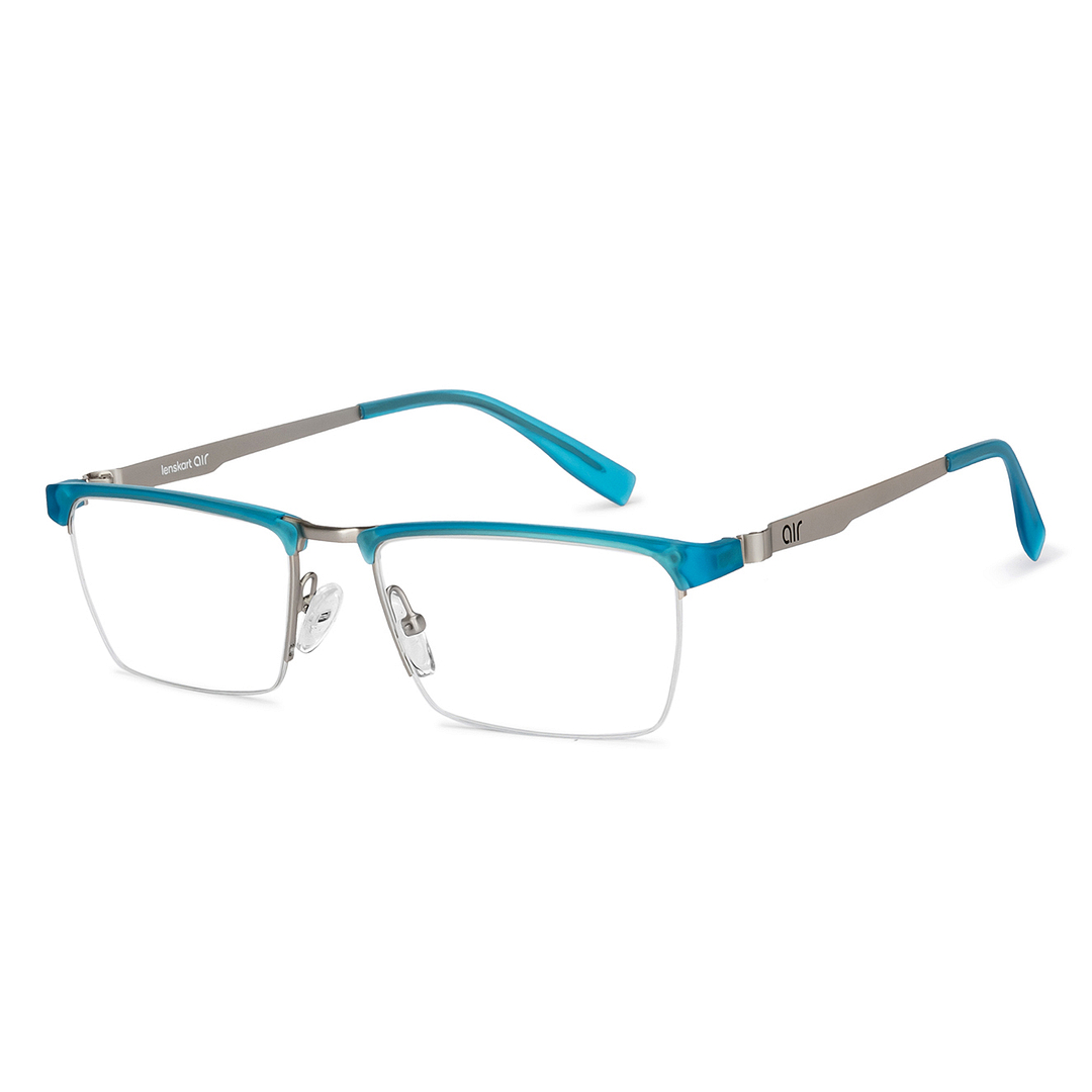 Lenskart Air Online Light Gunmetal Half Rim Rectangle right side