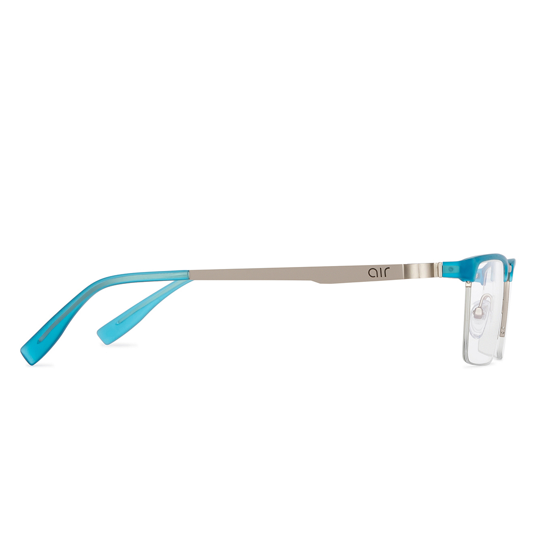 Lenskart Air Online Light Gunmetal Half Rim Rectangle left side