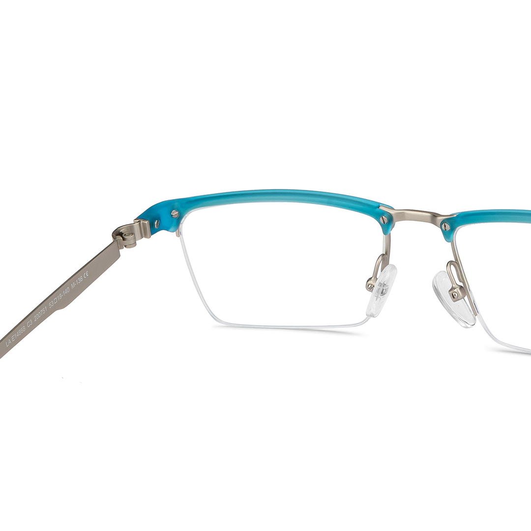 Lenskart Air Online Light Gunmetal Half Rim Rectangle right side