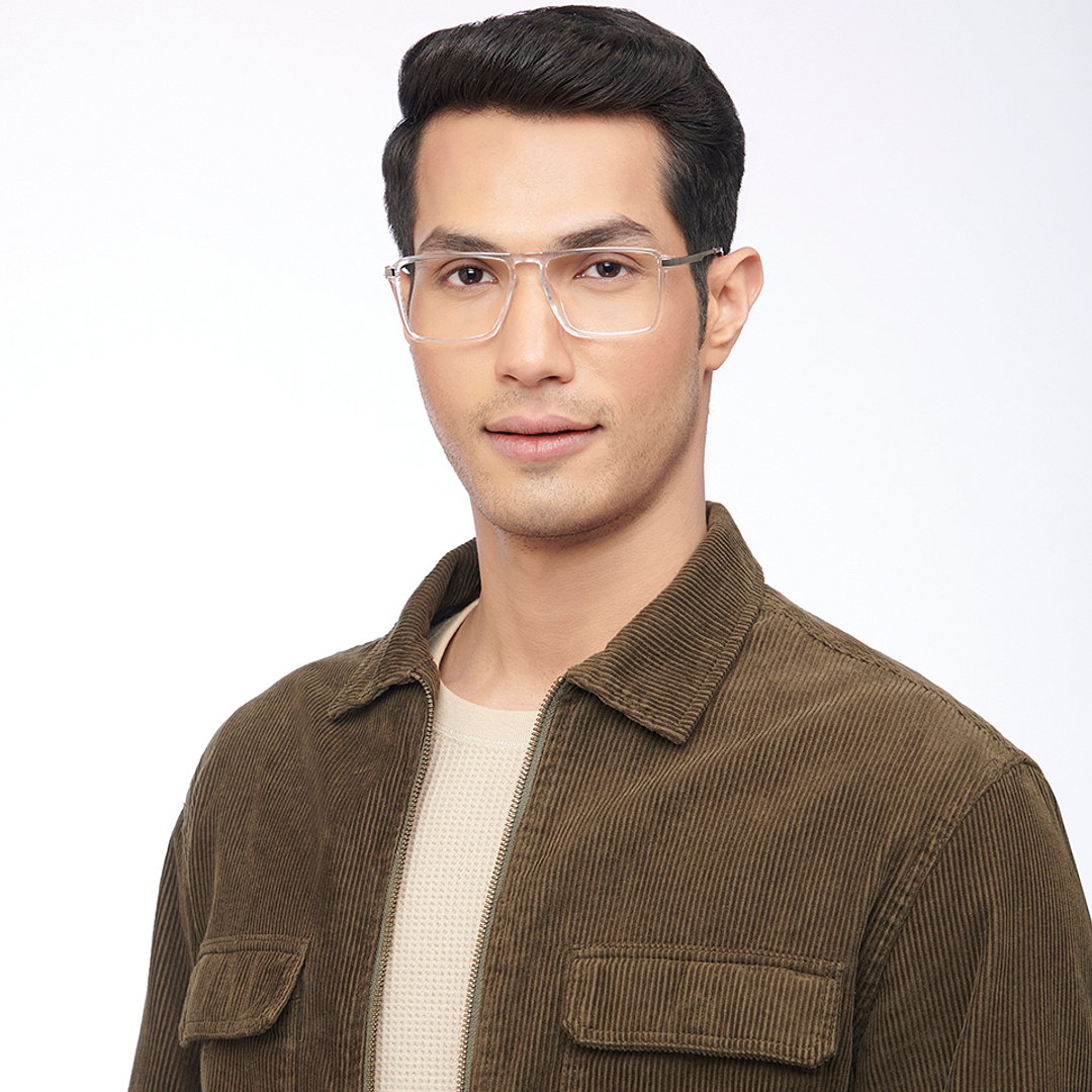 Lenskart Air Online Crystal Transparent Full Rim Rectangle right side