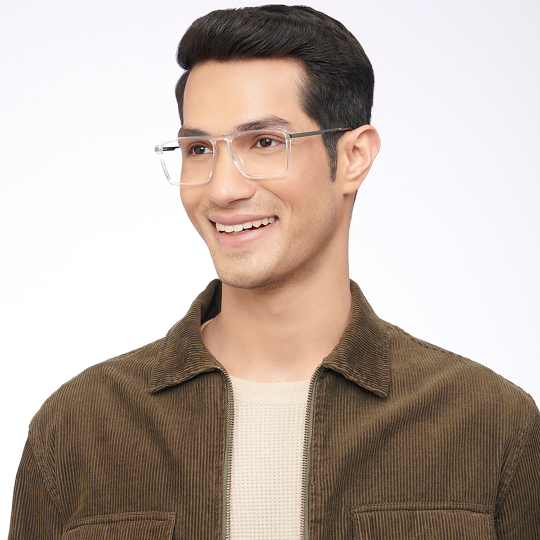Lenskart Air Online Crystal Transparent Full Rim Rectangle left side
