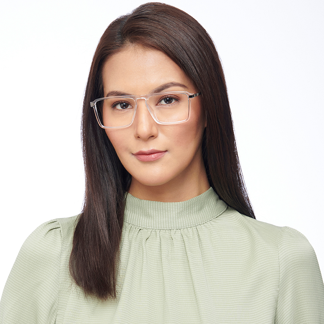 Lenskart Air Online Crystal Transparent Full Rim Rectangle left side
