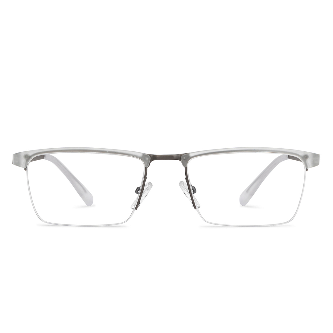 Lenskart Air Online Crystal Transparent Half Rim Rectangle left side