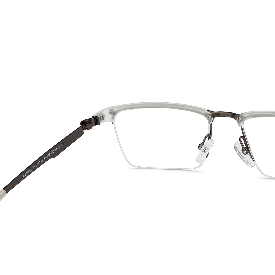 Lenskart Air Online Crystal Transparent Half Rim Rectangle right side