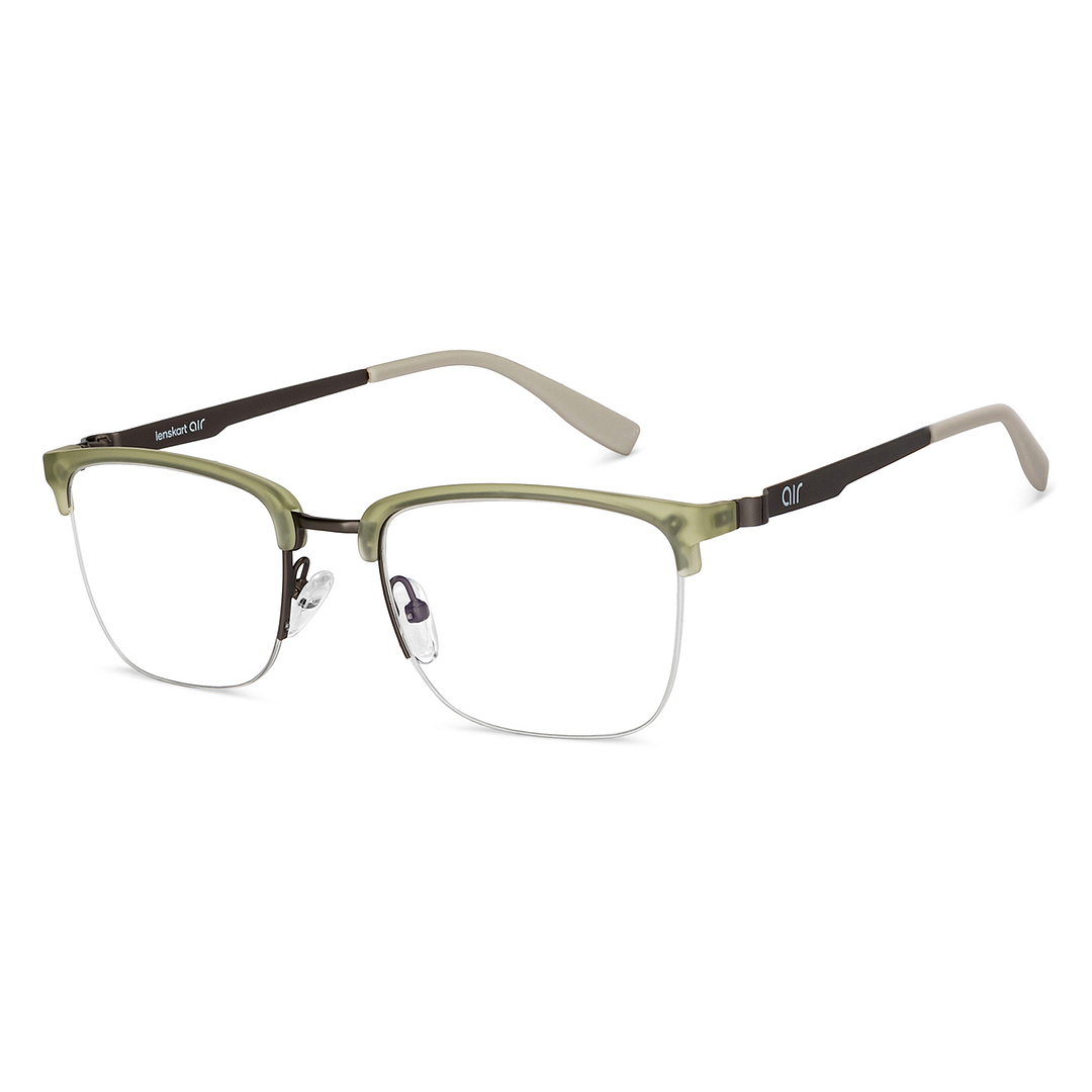 Lenskart Air Online Mid Gunmetal Half Rim Square right side