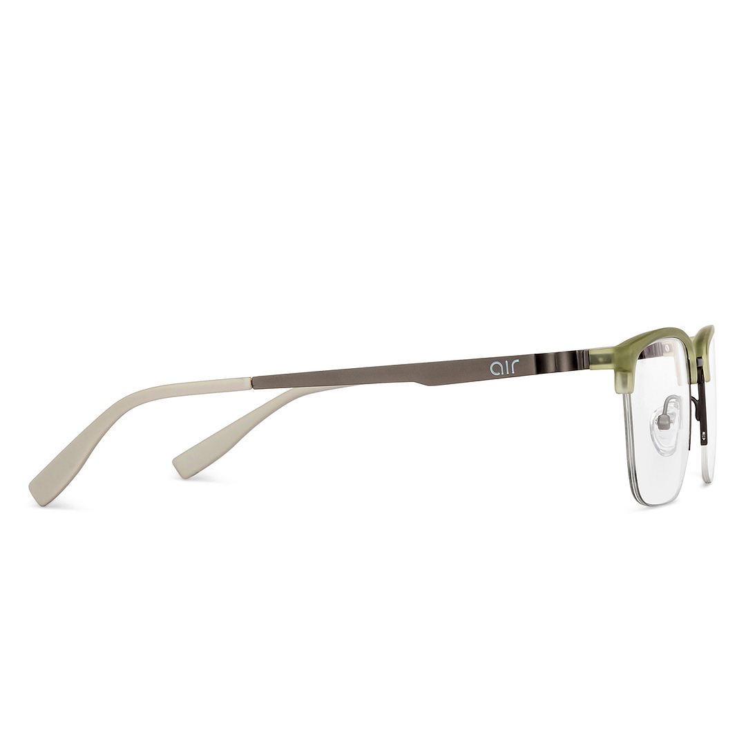 Lenskart Air Online Mid Gunmetal Half Rim Square left side