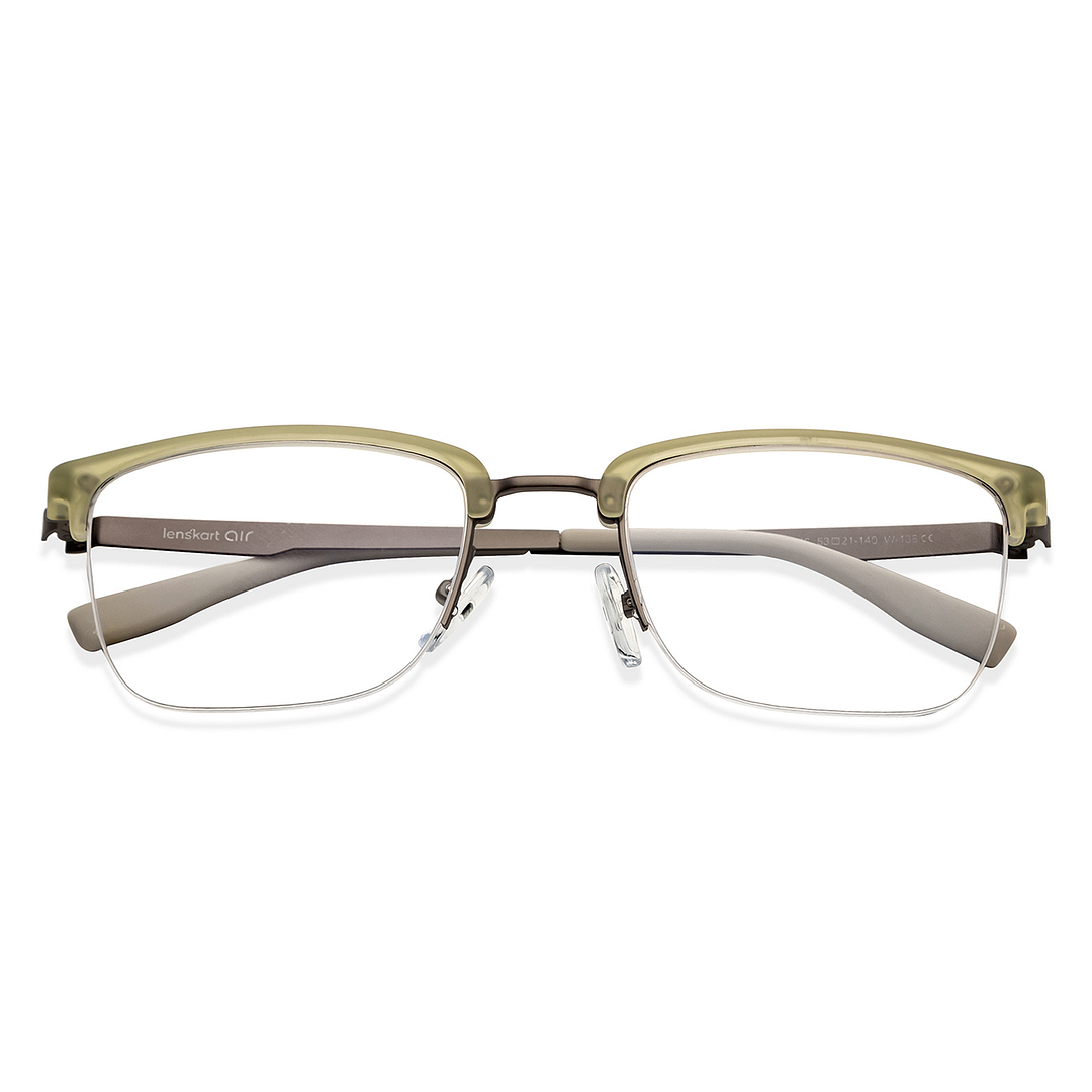 Lenskart Air Online Mid Gunmetal Half Rim Square left side