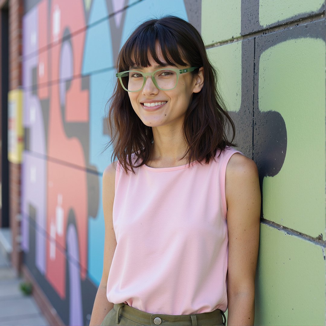 Lenskart Hustlr Screen Glasses Blue Block Zero Power Phone Screen Glasses : Jade Green Green Full Rim Square Lenskart HUSTLR LB E14058-N C3 right side