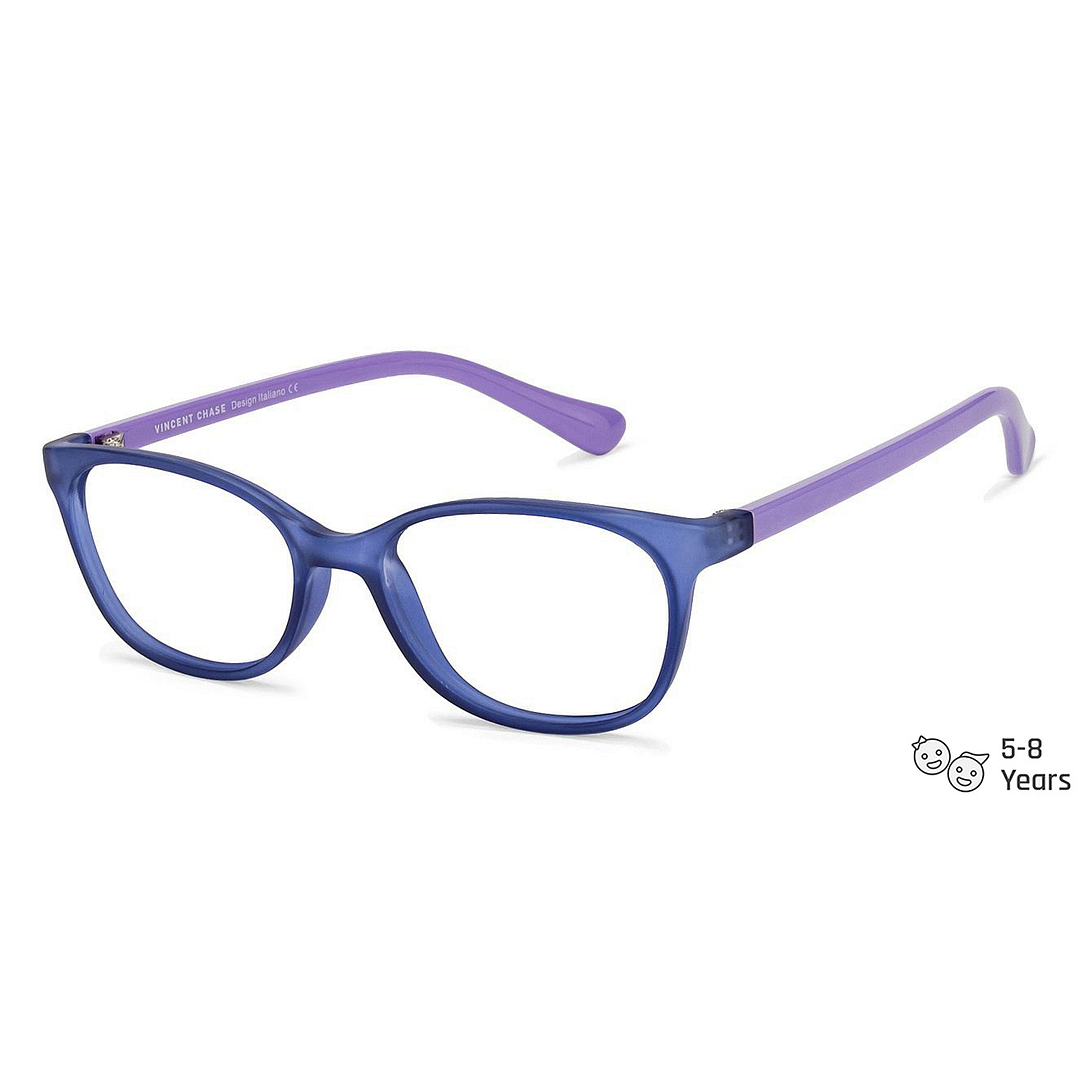 Hooper Online Blue Transparent Full Rim Cat Eye right side