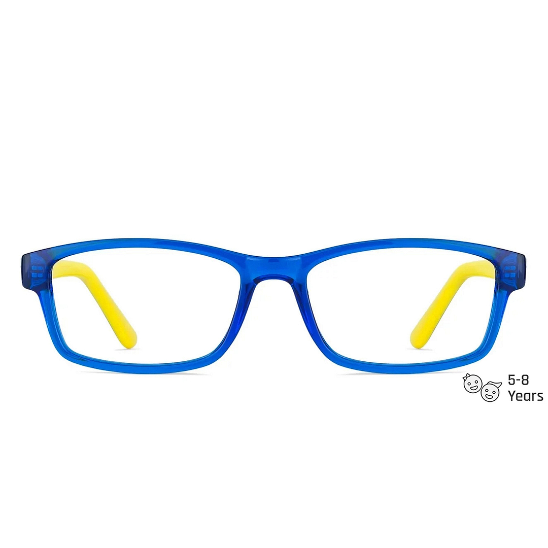 Hooper Online Navy Blue Transparent Full Rim Rectangle left side