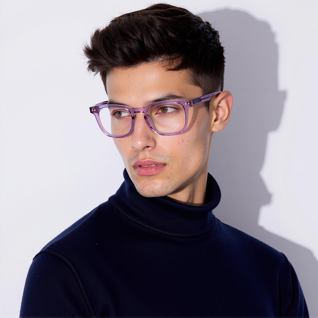 Lenskart Hustlr Lavender-Ace Full Rim Square right side