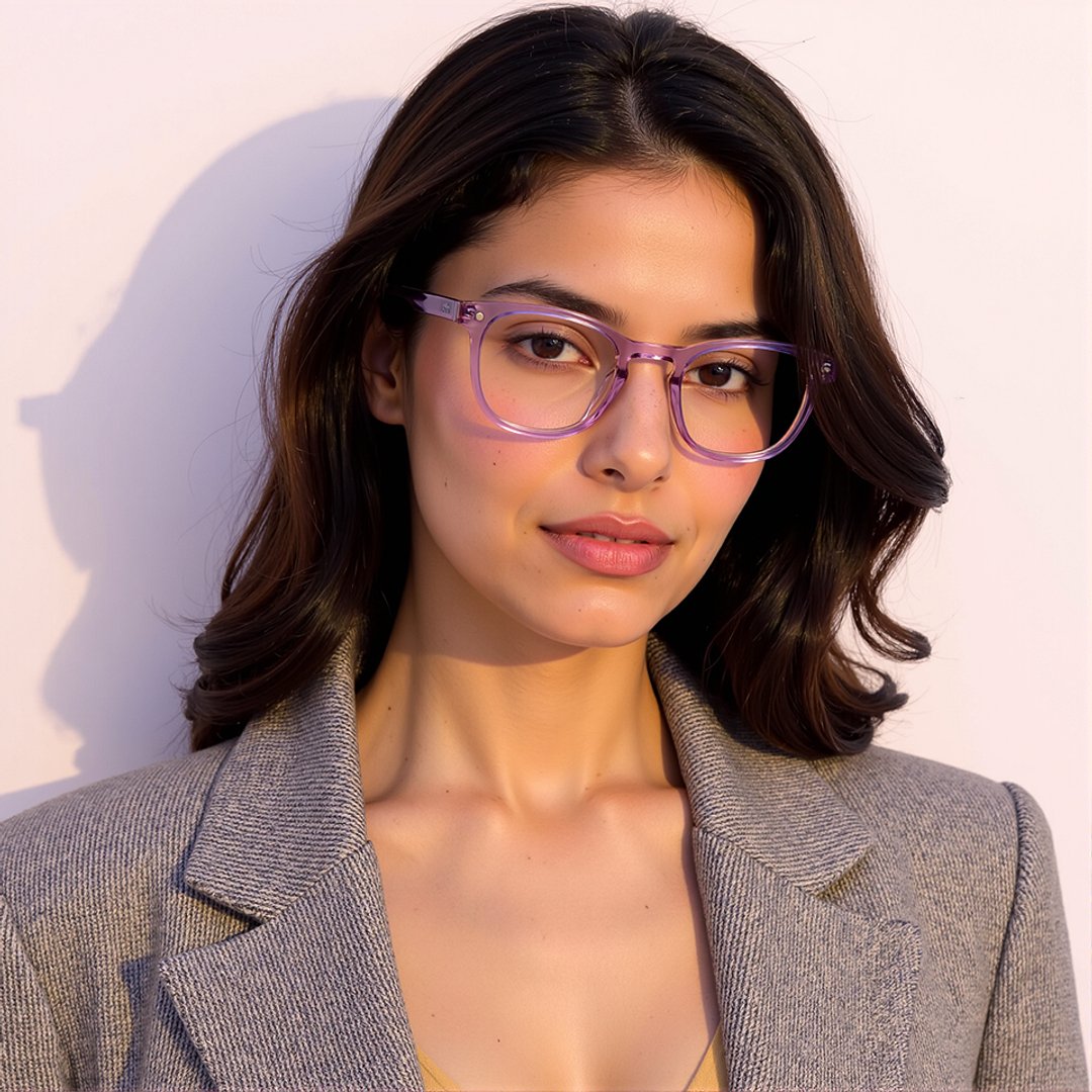 Lenskart Hustlr Lavender-Ace Full Rim Square left side