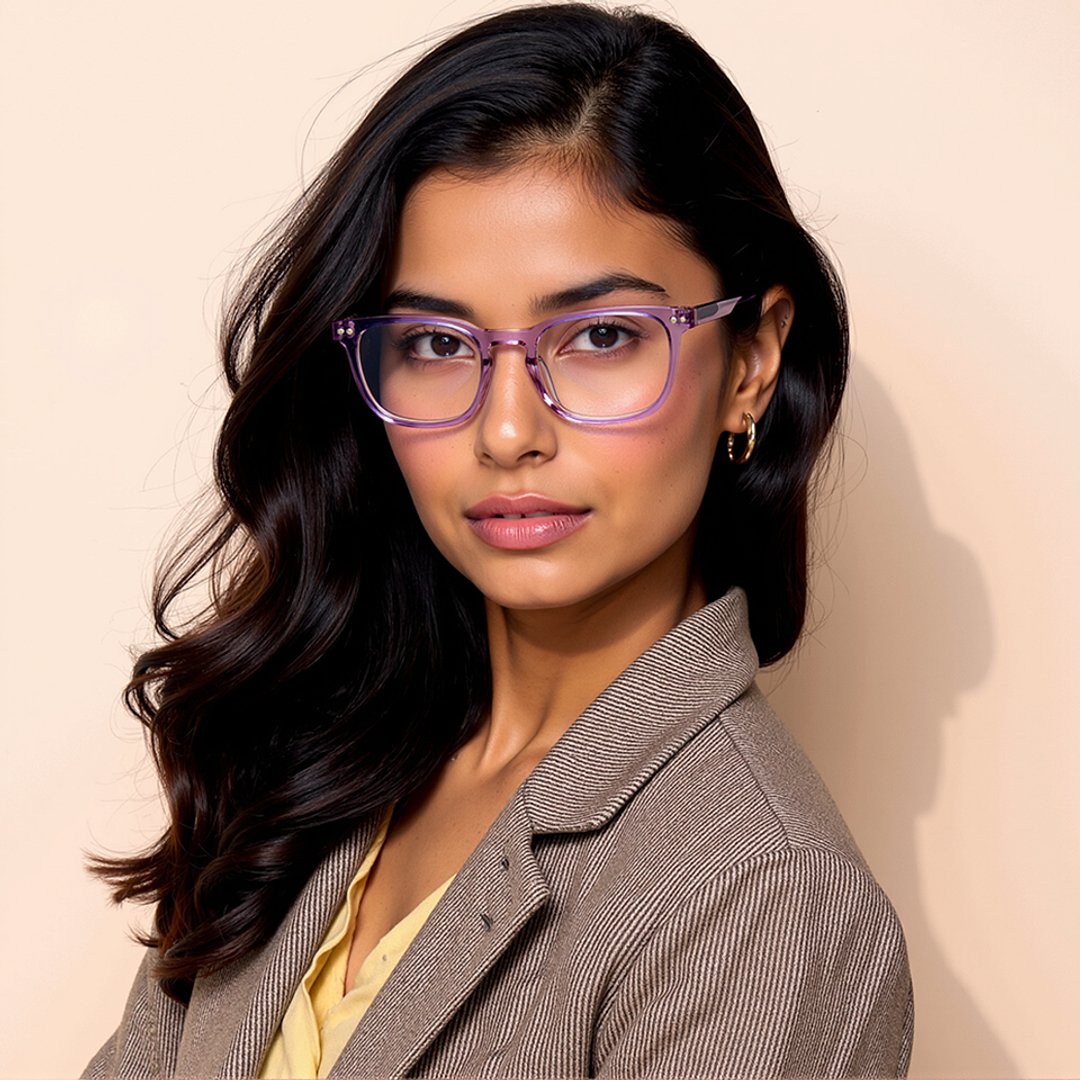 Lenskart Hustlr Lavender-Ace Full Rim Square right side