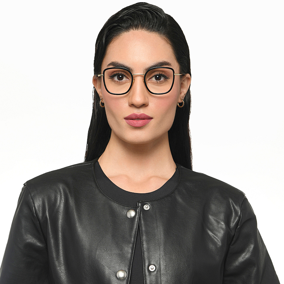 Le Petit Lunetier Black Full Rim Cat Eye left side