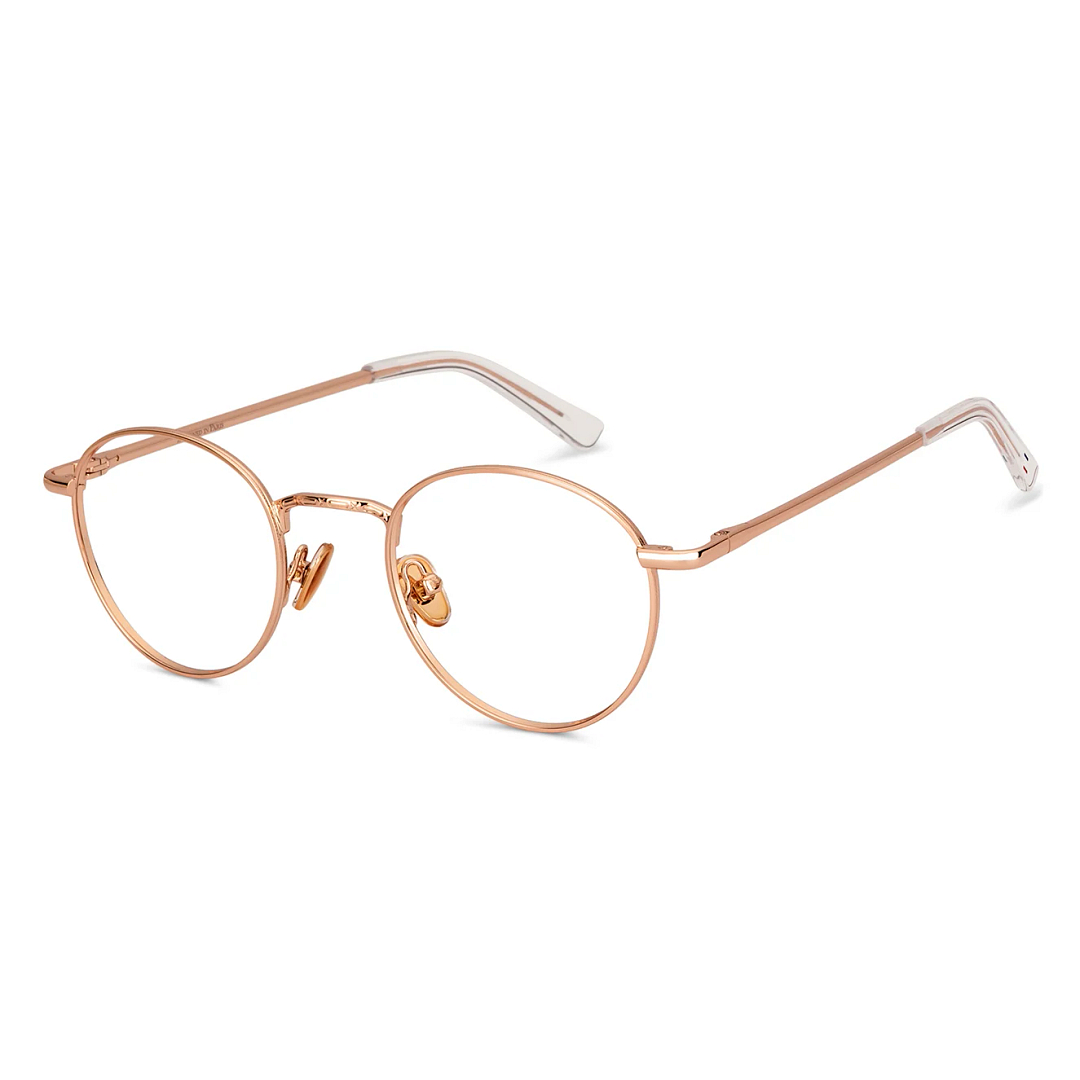 Le Petit Lunetier Gold Full Rim Round left side