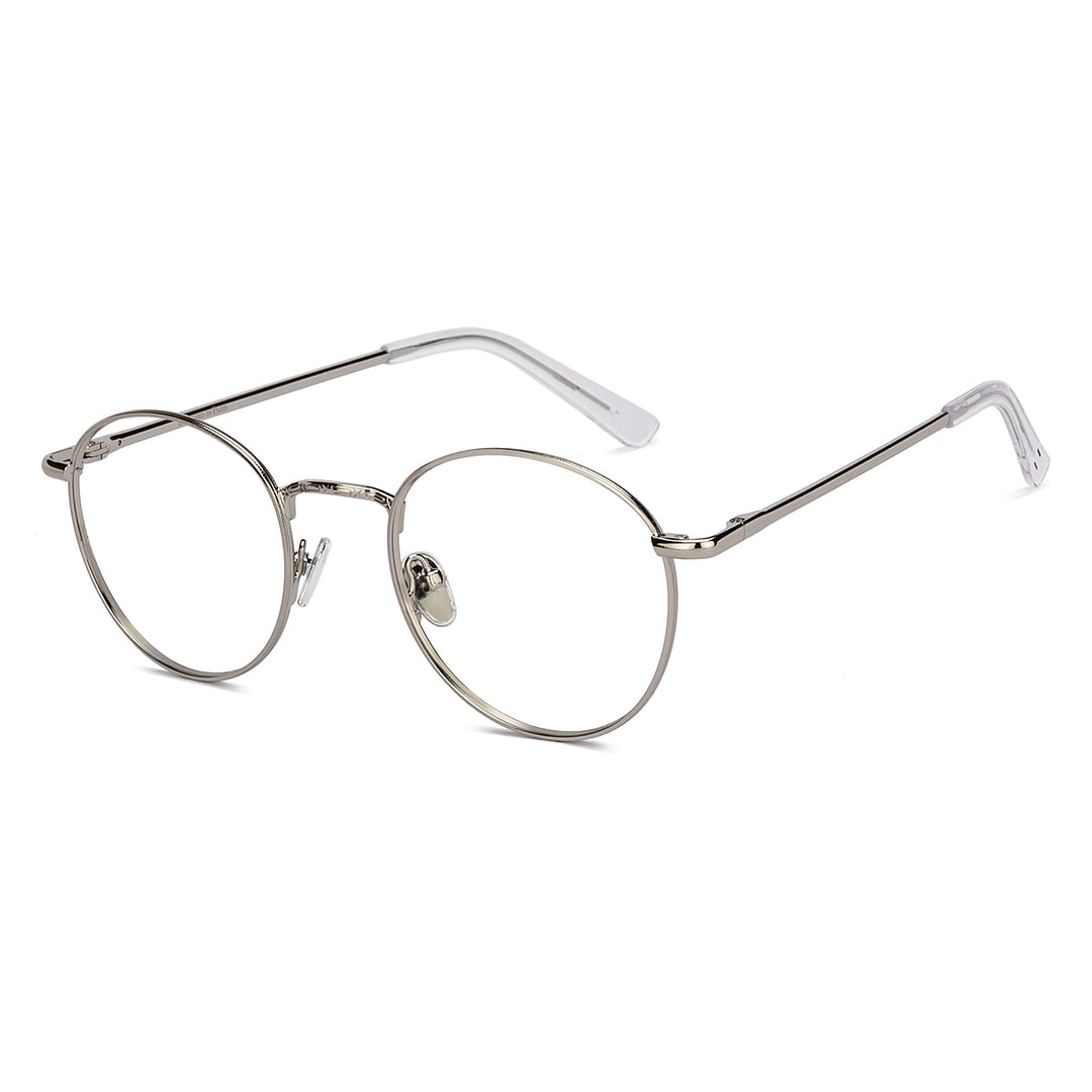 Le Petit Lunetier Silver Full Rim Round left side