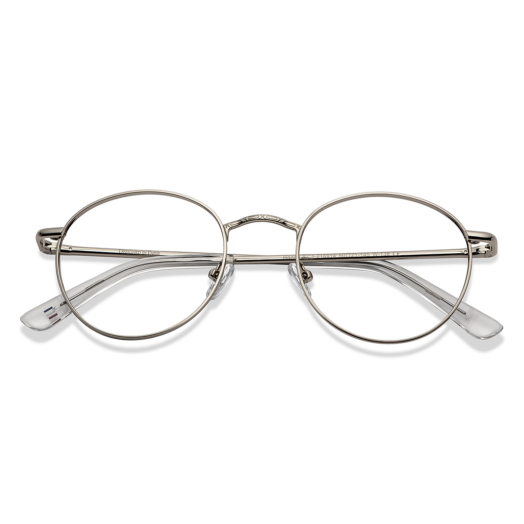 Le Petit Lunetier Silver Full Rim Round left side
