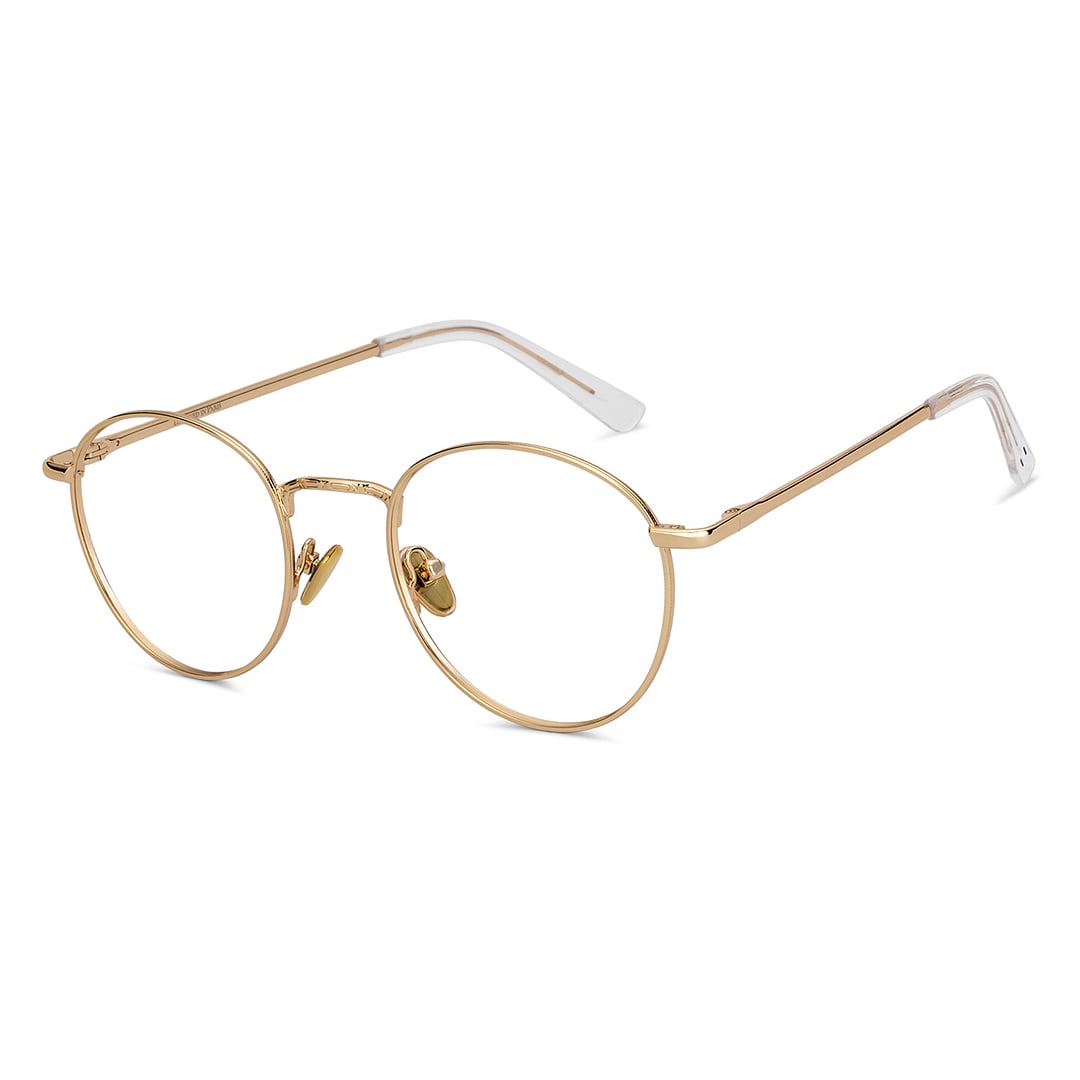 Le Petit Lunetier Gold Full Rim Round left side