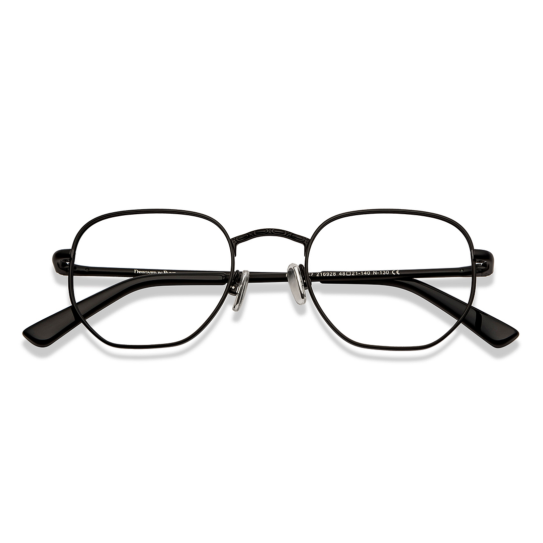 Le Petit Lunetier Black Full Rim Geometric left side
