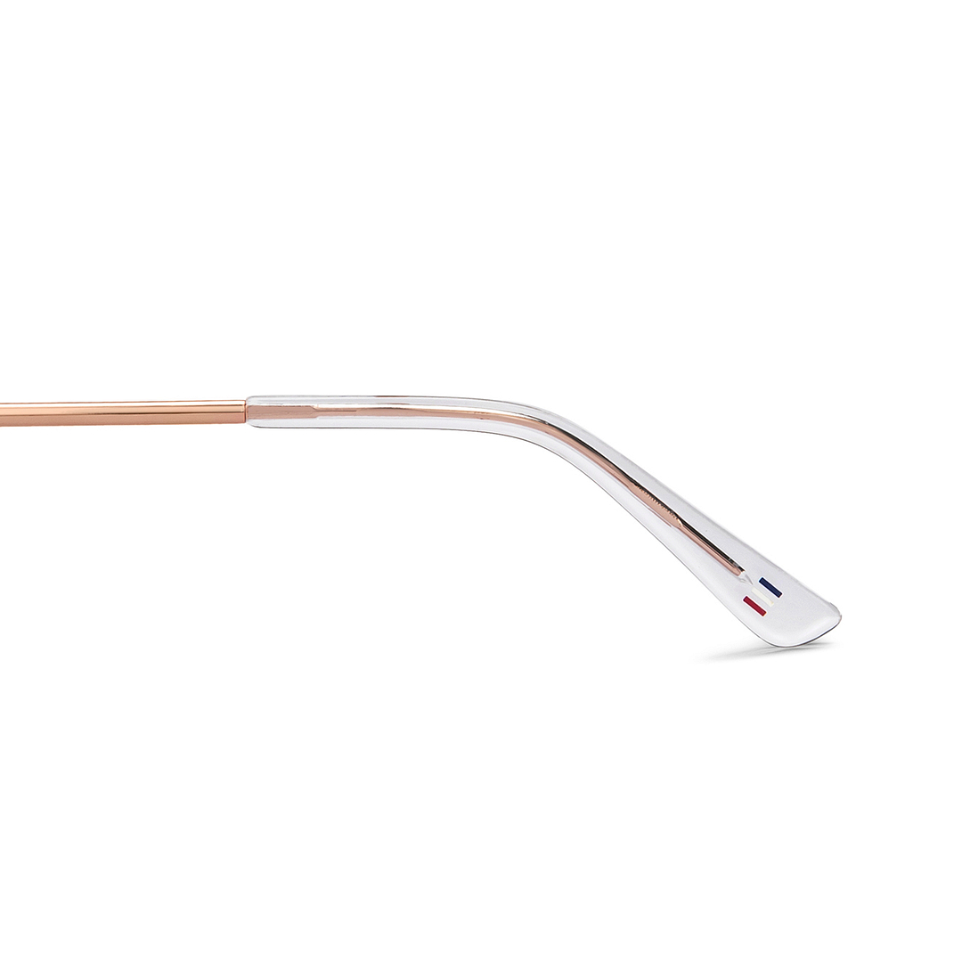 Le Petit Lunetier Gold Full Rim Geometric left side