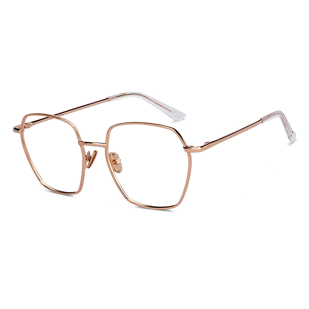 Le Petit Lunetier Gold Full Rim Geometric right side