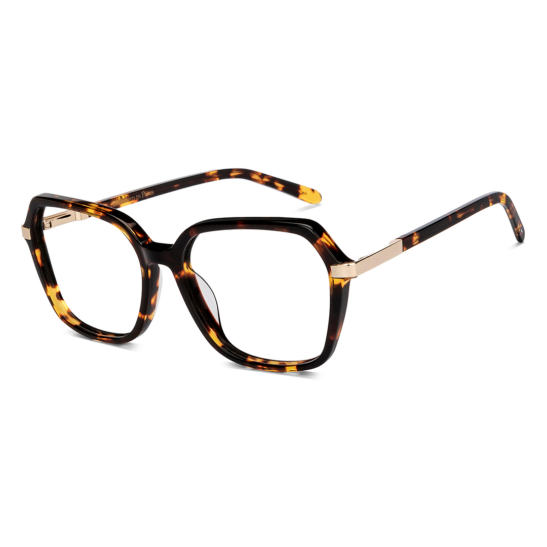 Le Petit Lunetier Tortoise Full Rim Geometric left side
